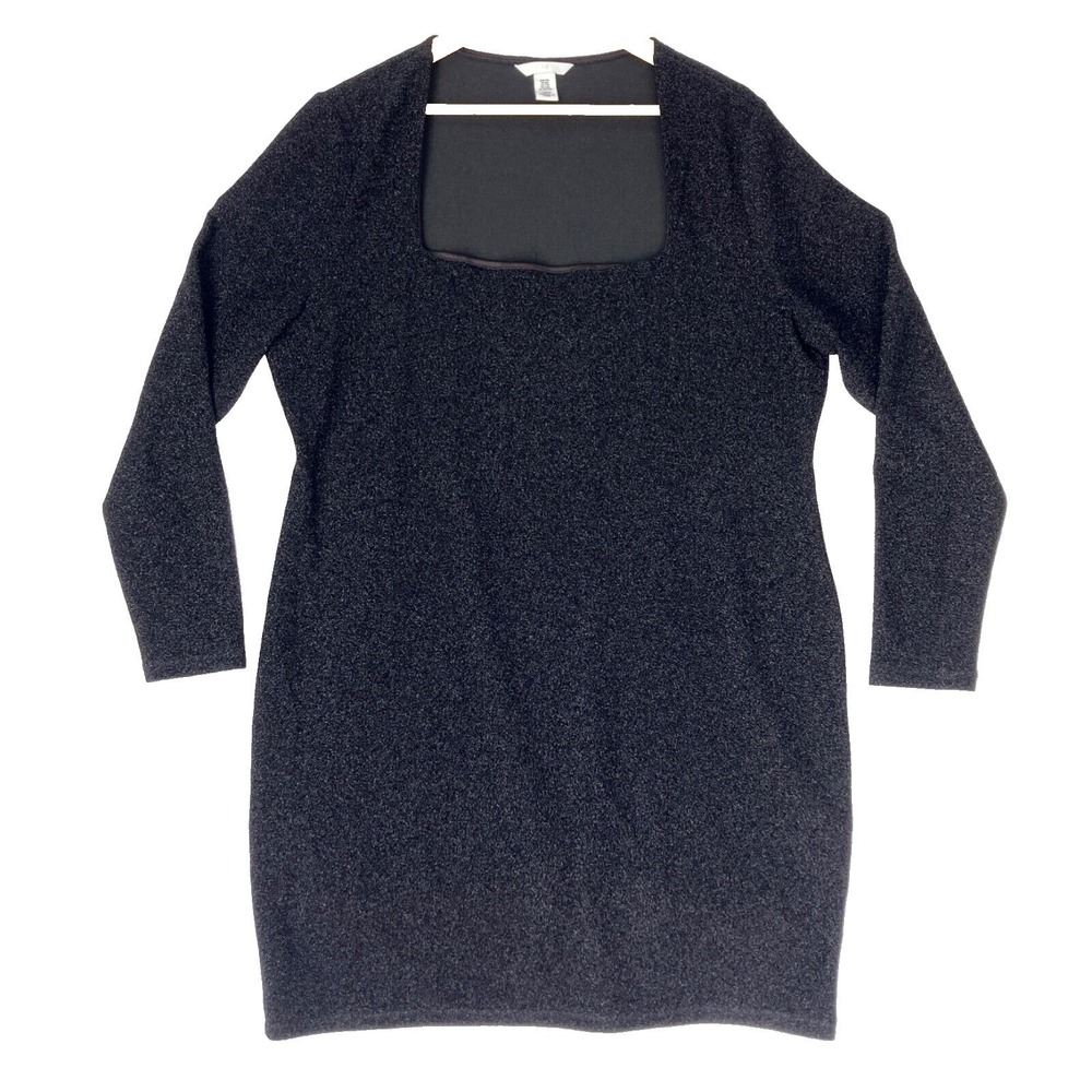 HM Square Neckline Capsule Timeless Minimalist Little Black Dress Womens XXL